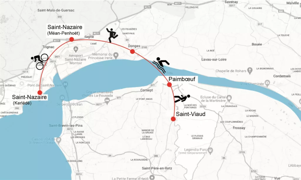 Carte de l'estuaire de la Loire.